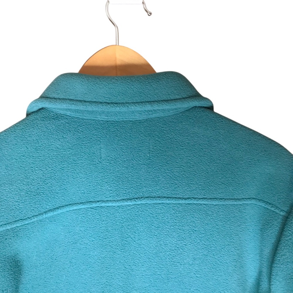 Women's XS TNA Polar Shirt Jacket Oversized Fleece Teal Button-Up Shacket Blue - Picture 9 of 12